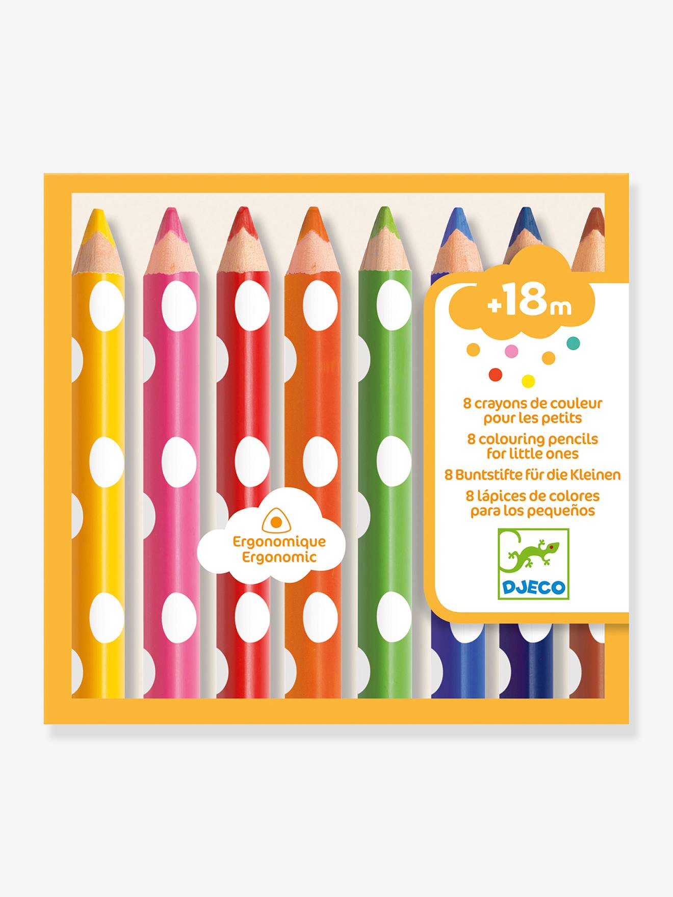 8 crayons de couleurs pour les petits - multicolore