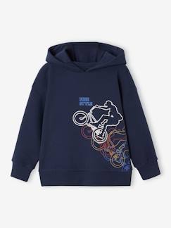 -Sweat capuche motif BMX garçon