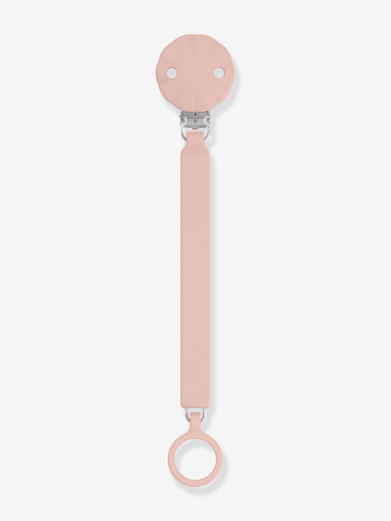 Attache-sucette silicone Wonder SUAVINEX pale mauve