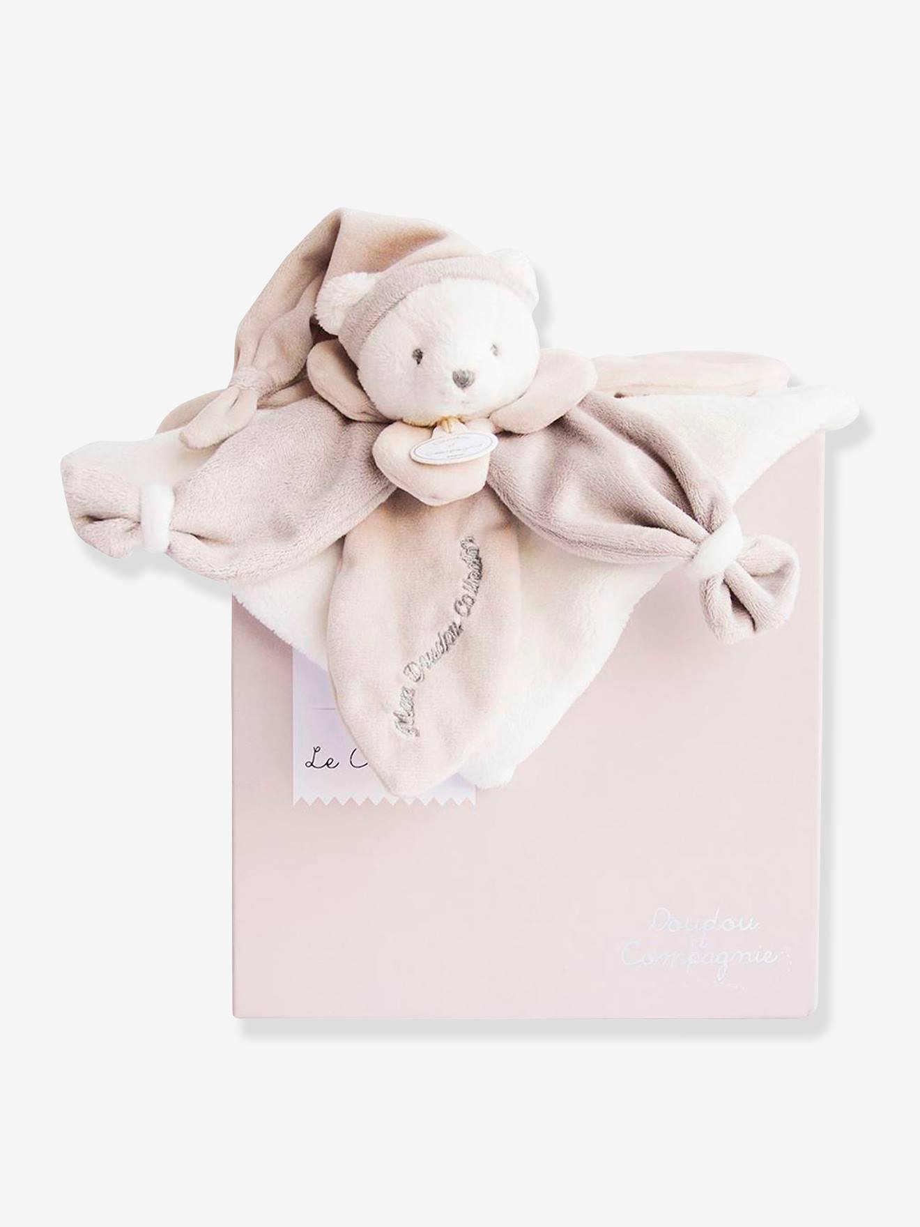 Doudou carré ours 24cm collector - DOUDOU ET COMPAGNIE taupe (Doudou Et Compagnie) - Image 3