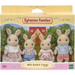 Jouet-Poupée - SYLVANIAN FAMILIES - La famille Lapin Crème - Articulée et habillée avec soin