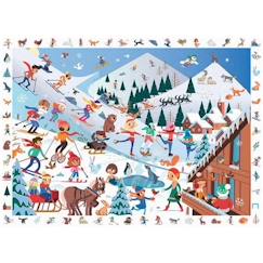 Jouet-Puzzle 100 pièces - Calypto - Cherche et Trouve : Sports d'Hiver - Dessins animés et BD - Enfant - Mixte