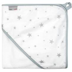 Linge de maison et décoration-Linge de bain-Cape de bain en coton et bambou pour bébé - Sevira Kids - Collection Stella - Blanc