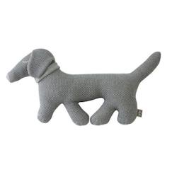 -Peluche Chien en tricot - SEVIRA KIDS - Plush - Mixte - Bébé - Gris - 24 cm x 47 cm