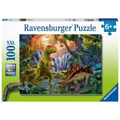 Puzzle Ravensburger - L'oasis des dinosaures - 100 pièces XXL - Animaux - Vert - Pour enfants de 6 ans et plus VERT 2 - vertbaudet enfant 