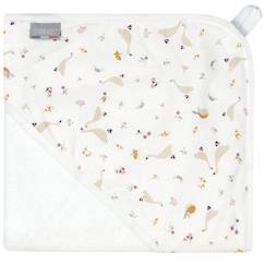 -Cape de bain en coton et bambou pour bébé - Sevira Kids Sidonia - Blanc