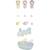 Figurines miniatures - SYLVANIAN FAMILIES - 5707 - Les triplés Lapin Crème et accessoires de bain BLANC 2 - vertbaudet enfant 