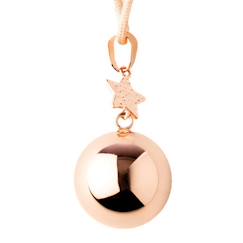 -Bola de grossesse - Collier - Star rose - Apaise et calme bébé - Plaqué or rose - Sans nickel et sans plomb