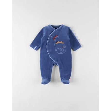 Bébé-Pyjama 1 pièce dino en velours foncé