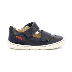 Chaussures-Chaussures garçon 23-38-Baskets basses Kickbloom - KICKERS - Marine - Cuir - Scratch