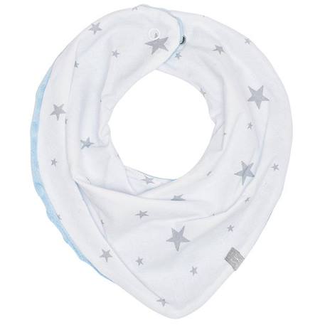 Bébé-Bavoir bandana réversible - SEVIRA KIDS - Stella - Blanc / Bleu - Mixte - Casual