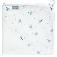 Linge de maison et décoration-Linge de bain-Cape de bain en coton et bambou pour bébé - Sevira Kids - Collection Bleuet