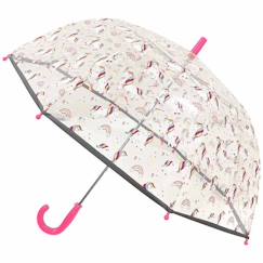 -Parapluie cloche enfant - SMATI - Licorne Multicolore - Résistant au vent - Sifflet de sécurité