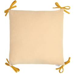 -Taies de coussin pour tour de lit modulable en gaze de coton Jeanne - Biscuit - SEVIRA KIDS