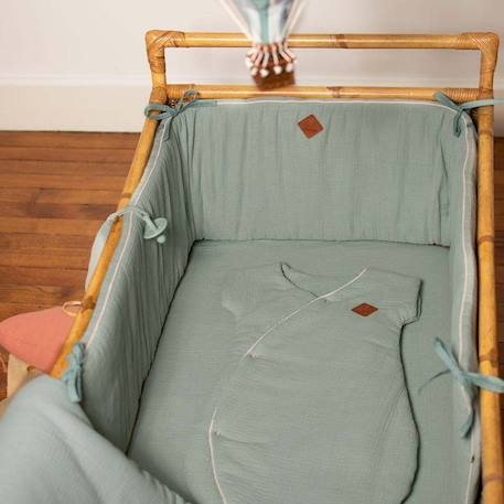 Tour de lit universel en gaze de coton - SEVIRA KIDS - Collection Jeanne - Rose - Bébé - Mixte ROSE 3 - vertbaudet enfant 