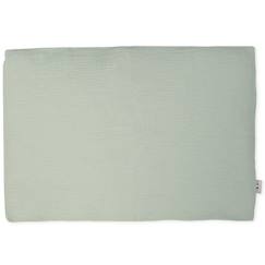 -Taie d'oreiller en gaze de coton Jeanne - SEVIRA KIDS - 60 x 40 cm - Gris - Beige - Uni