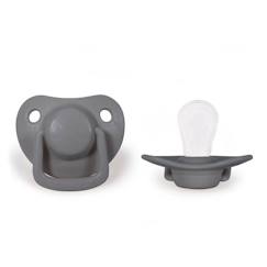 Puériculture-Sucettes anatomiques en silicone - FILIBABBA - Lot de 2 - 0-6m - Gris