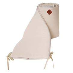 -Tour de lit universel en gaze de coton - SEVIRA KIDS - Jeanne Beige - Mixte - 30 cm x 210 cm