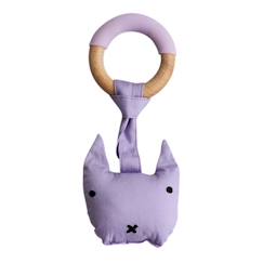 -Anneau de dentition avec peluche - Animal - Violet