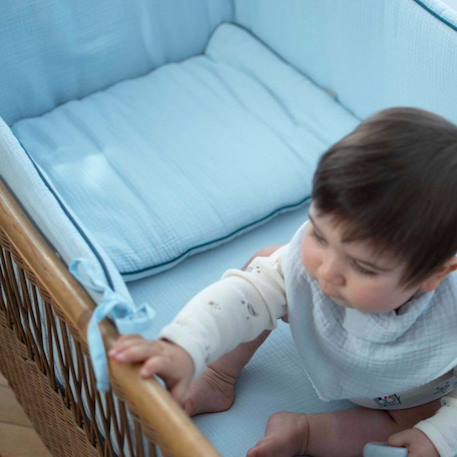 Oreiller plat en gaze de coton - SEVIRA KIDS - Jeanne - Gris clair - 60 x 40 cm - Prêt à dormir GRIS 3 - vertbaudet enfant 