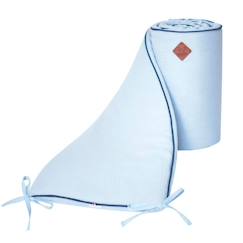 -Tour de lit universel en gaze de coton - SEVIRA KIDS - Jeanne - Mixte - Bleu - 30 cm x 210 cm