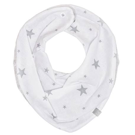 Bébé-Bavoir bandana réversible - SEVIRA KIDS - Stella - Rose - Gris - Automne / Hiver