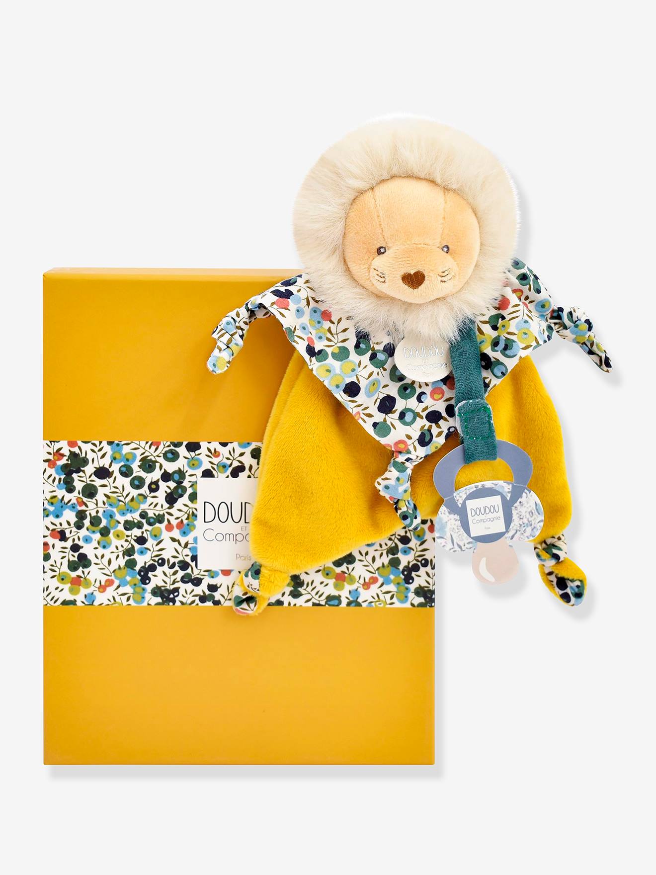Attache-sucette - DOUDOU ET COMPAGNIE lion jaune (Doudou Et Compagnie) - Couverture