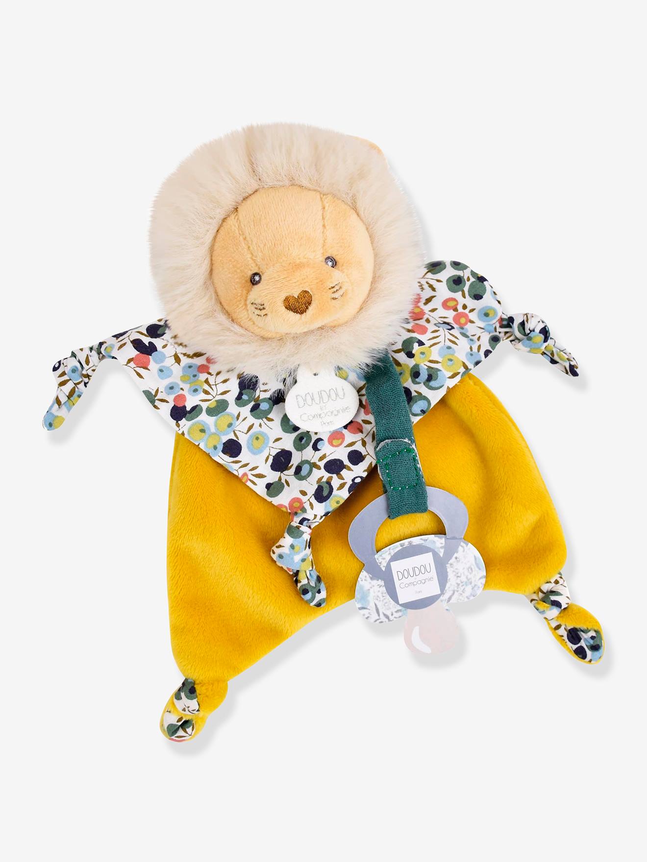 Attache-sucette - DOUDOU ET COMPAGNIE lion jaune (Doudou Et Compagnie) - Image 1