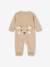 Pyjama bébé mixte velours animal personnalisable beige chiné+gris chiné 2 - vertbaudet enfant 