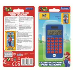 -Calculatrice de poche - Super Mario - 8 chiffres - Écran solaire - Couvercle de protection - Écologique