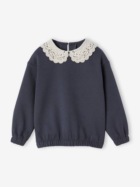 Sweat à Volants Pour Fille - Motifs Fantaisie - Manches Longues - Molleton Coton/polyester - Taille 14 Ans - Marque Vertbaudet