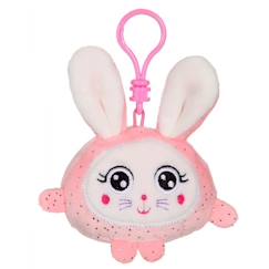 -Gipsy Toys - Porte-clés -Squishimals Sparkle - 8 cm - Lapin Floppy - 8 cm - Rose