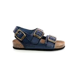 -Sandales - Aster - Bayouk - Cuir - Marine - Boucle de serrage