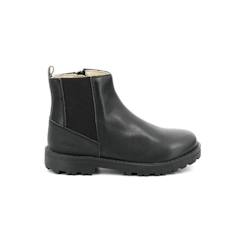 -Boots - KICKERS - Groofit - Cuir - Noir - Zip élastique