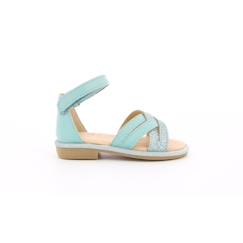 -Sandales - Mod 8 - Giry - Cuir - Turquoise - Scratch