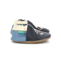 -Chaussons - Kickers - Kickbaby Van - Cuir - Bleu - Confortable