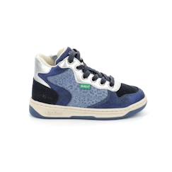 Chaussures-Chaussures fille 23-38-Baskets, tennis-KICKERS Baskets hautes Kicklax marine