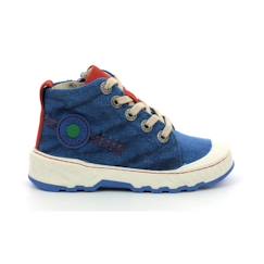 Chaussures-Chaussures garçon 23-38-Baskets, tennis-KICKERS Baskets hautes Kickrup bleu