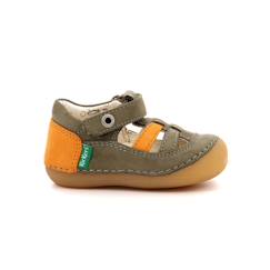 -Salomés - KICKERS - Sushy - Cuir - Vert - Enfant