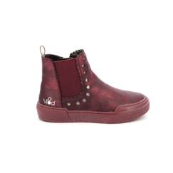 -Boots - Mod 8 - Ariboot - Bordeaux - Synthétique - Fermeture Zip