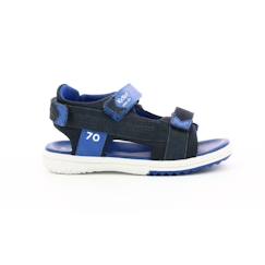 -Sandales - KICKERS - Plane - Cuir - Bleu - Enfant Garçon