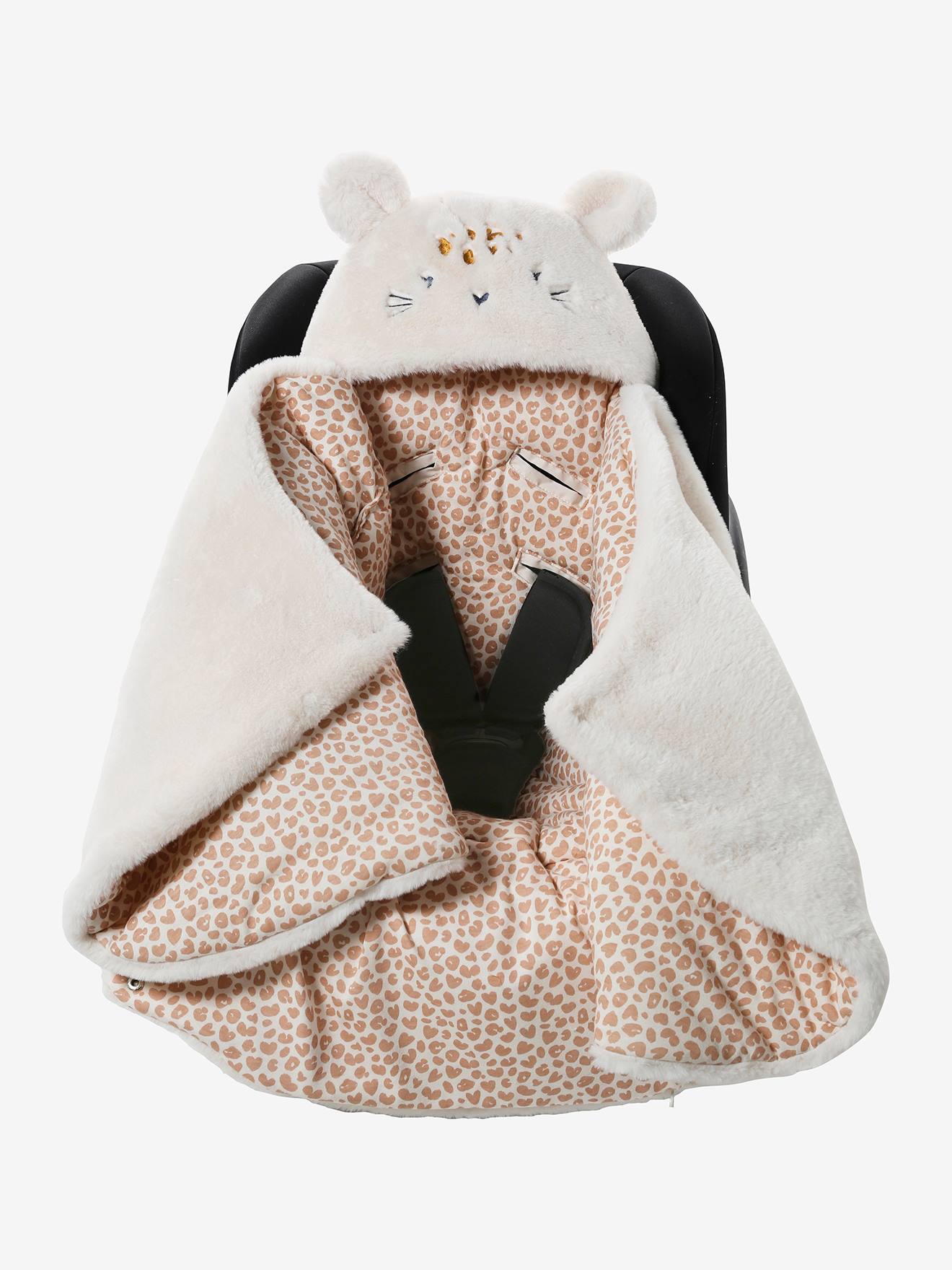 Nid d'ange transformable en tapis à langer peluche lovely leo (Vertbaudet) - Image 2