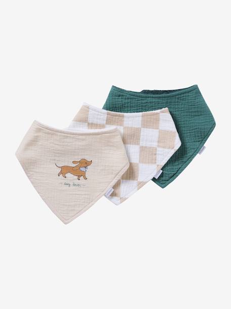 Vertbaudet - Lot 3 bavoirs bandanas achille