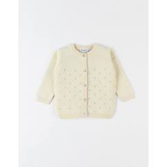 -Cardigan en tricot fin pâle