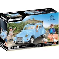 Jouet-PLAYMOBIL 70640 Citroën 2 CV, Classic Cars, Voiture de collection, Adulte,3 personnages