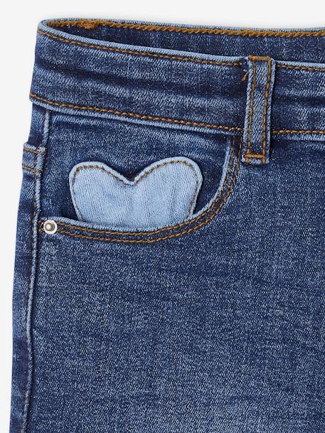 Jean fille slim morphologik tour de hanches medium bleached+bleu foncé+gris+stone 7 - vertbaudet enfant 