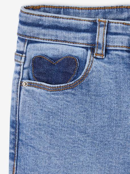 Jean fille slim morphologik tour de hanches medium bleached+bleu foncé+gris+stone 18 - vertbaudet enfant 
