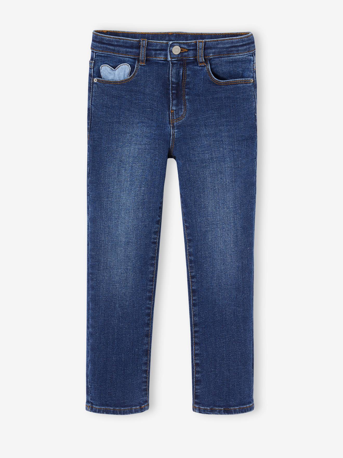 Jean fille slim morphologik tour de hanches medium bleu fonc 10 €
