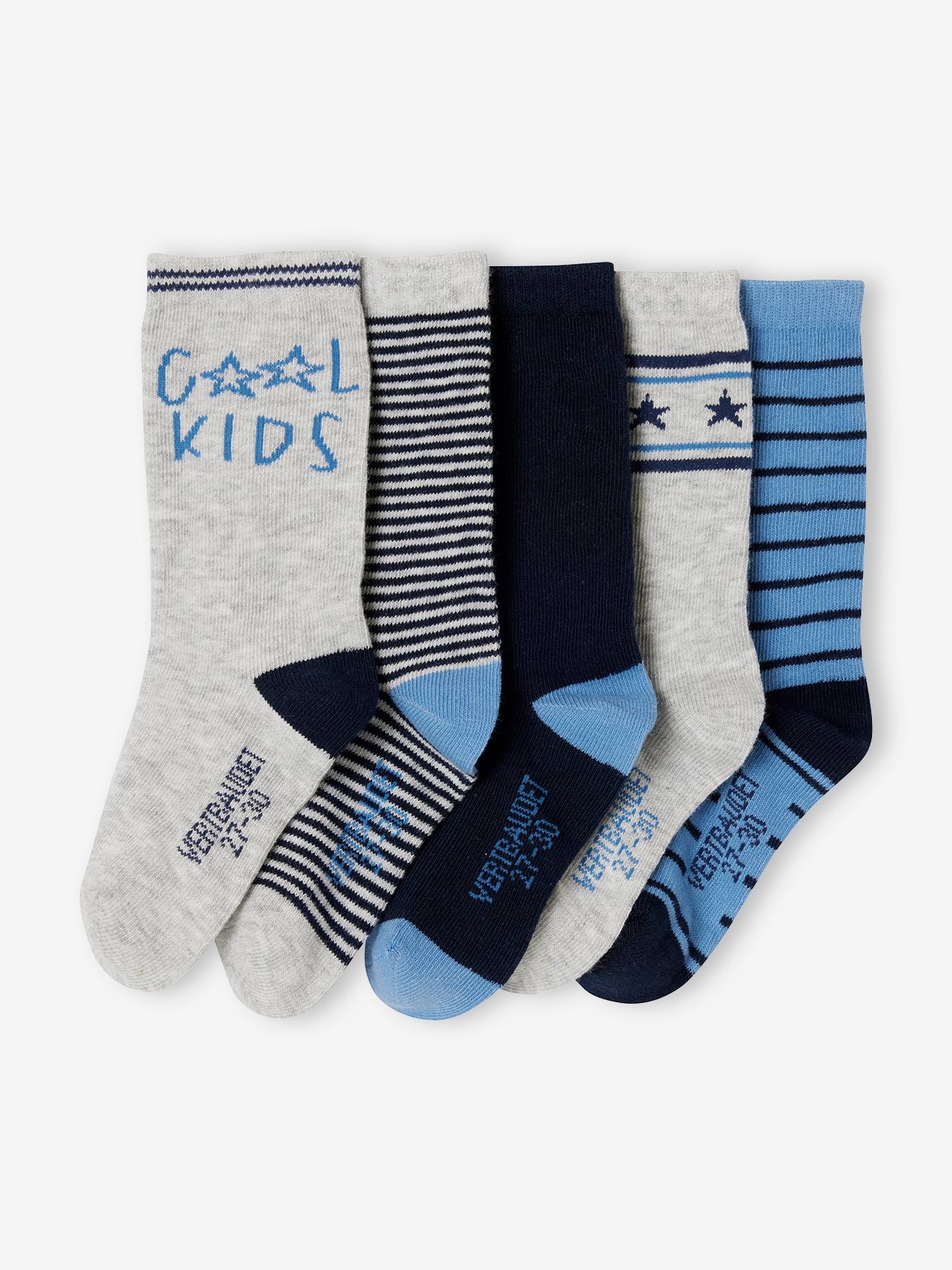 Lot de 5 paires de chaussettes Cool Kids garçon bleu azur