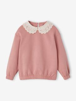 -Sweat col fantaisie en macramé fille